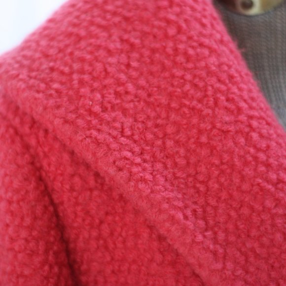 J. CREW Raspberry Pink Curly Felted Wool Jacket - Picture 4 of 7